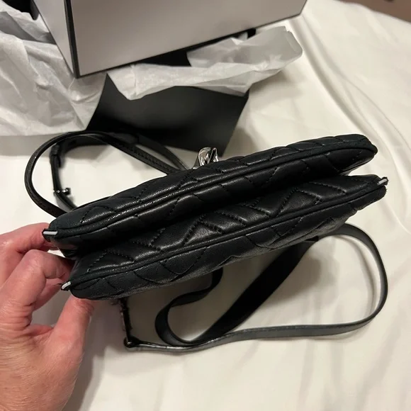 !!!SOLD. Mackage Black Chevron Quilted Lambskin purse - Picture 11 of 16